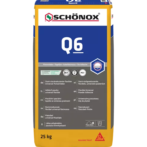 Fliesenkleber Universal-Pulverkleber Schönox Q6 25 KG